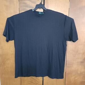 Scandia Woods Mens 3XL Black Textured Knit Short Sleeve Casual T-Shirt